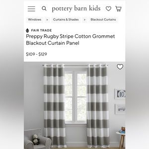 2 Pottery barn kids black out curtain panels